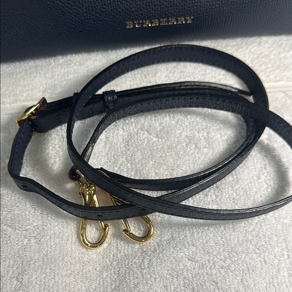 Burberry Navy Blue Leather Tote Bag - Picture 10 of 11